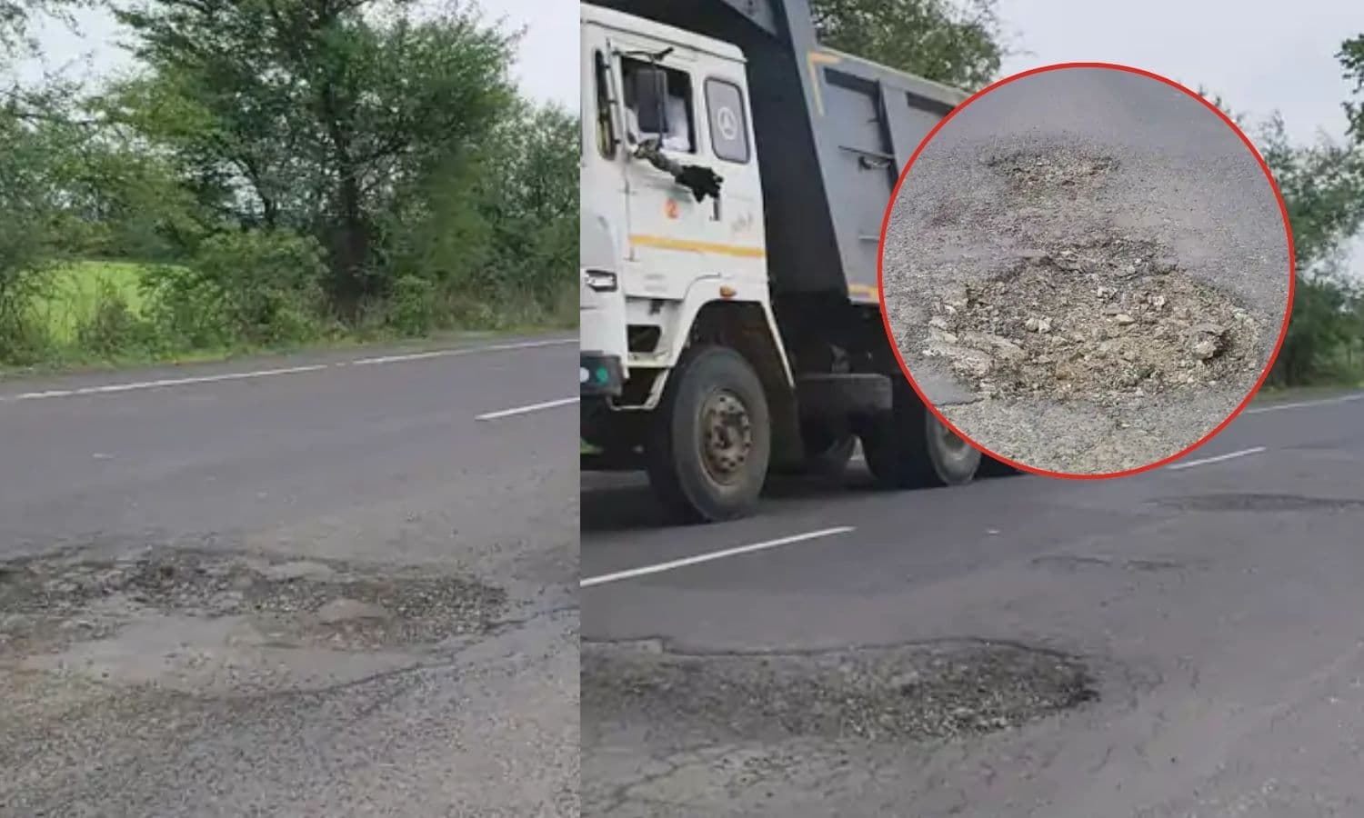 Narsinghpur News : बारिश के बाद नरसिंहपुर-छिंदवाड़ा फोरलेन बदहाल, गहरे गड्ढे से लोगों की बढ़ी परेशानी 